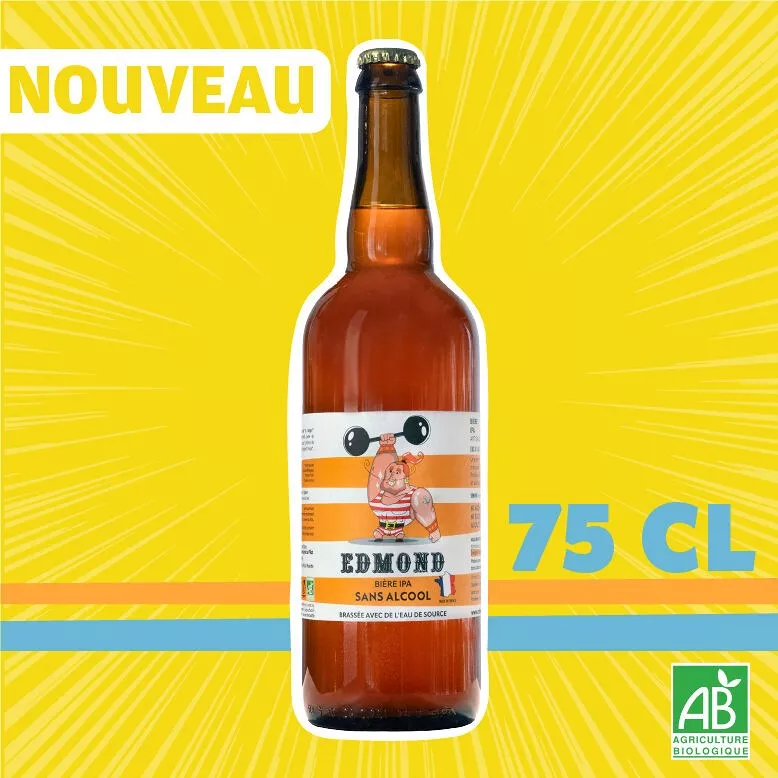 Bière Edmond l'IPA & bio 0,5% sans alcool - 75 cl