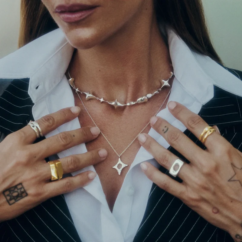 Collier Nébuleuse bijoux - Leo argenté