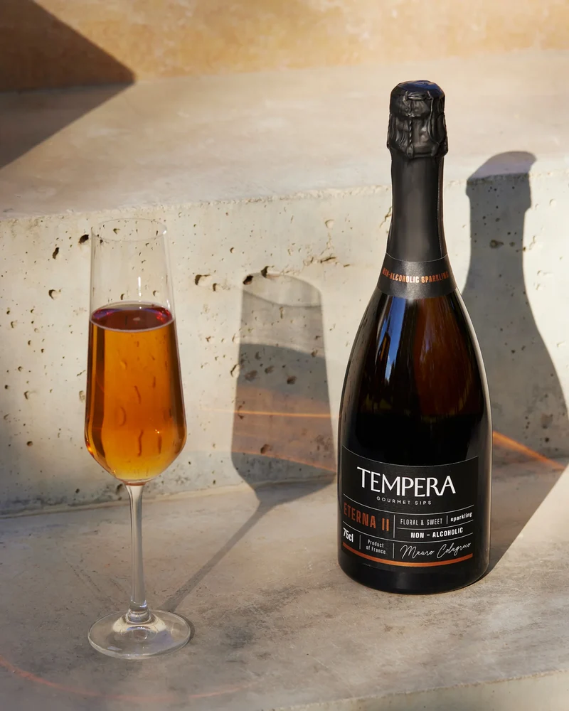 ETERNA II, le pétillant original sans alcool - Boisson gastronomique effervescente sans alcool de Tempera