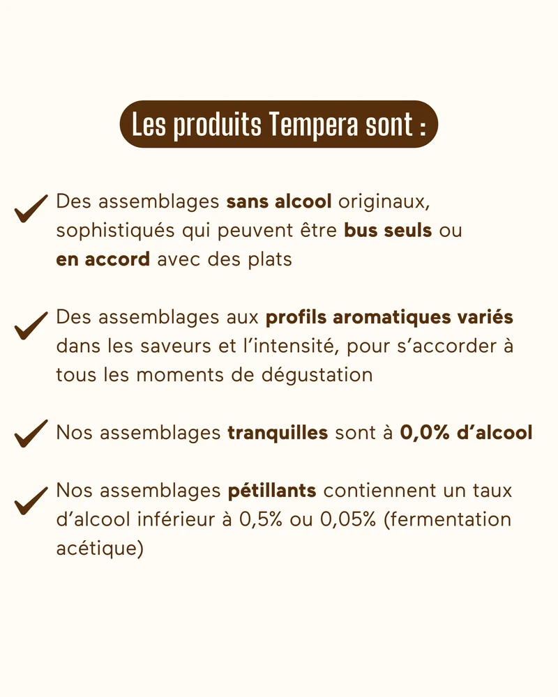 ETERNA II, le pétillant original sans alcool - Boisson gastronomique effervescente sans alcool de Tempera