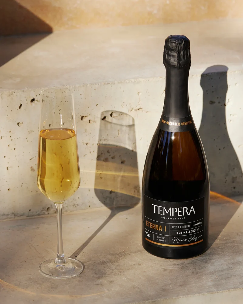 ETERNA I, les bulles légères sans alcool - Boisson gastronomique effervescente sans alcool de Tempera