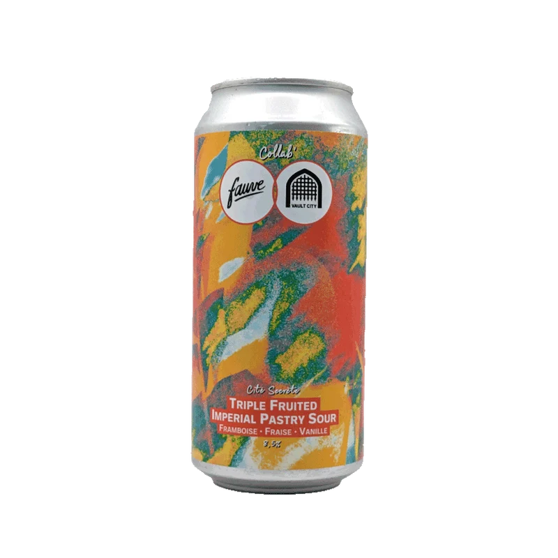 Fauve collab' Vault City - Cité Secrète 44cl | Triple Fruited Imperial Pastry Sour Framboise, Fraise, Vanille