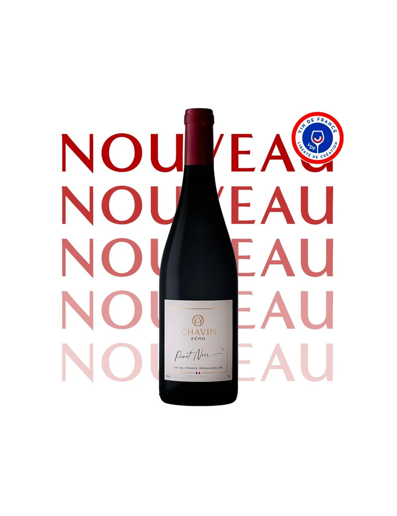 Vin rouge CHAVIN ZERO Pinot noir - Vin de France sans alcool 0,0%
