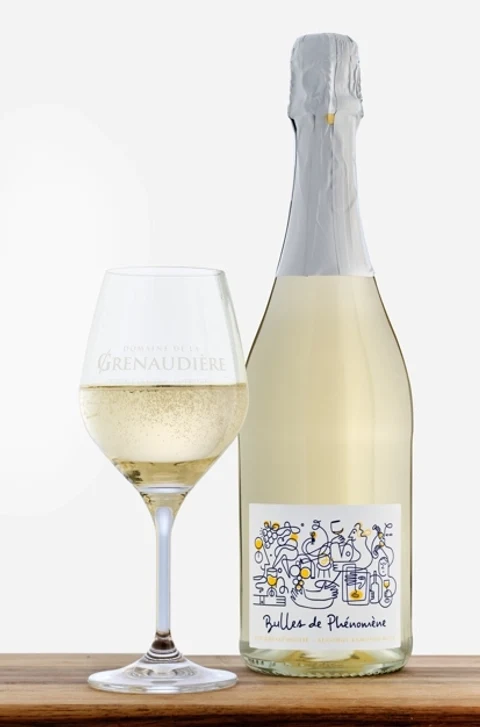 Vin effervescent blanc Bulles de Phénomène sans alcool 0,5%