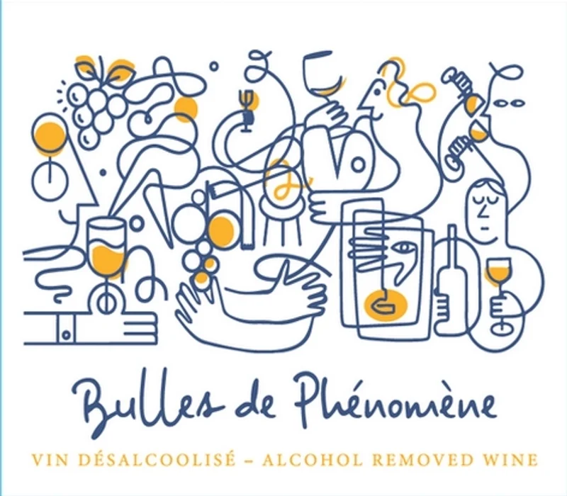 Vin effervescent blanc Bulles de Phénomène sans alcool 0,5%