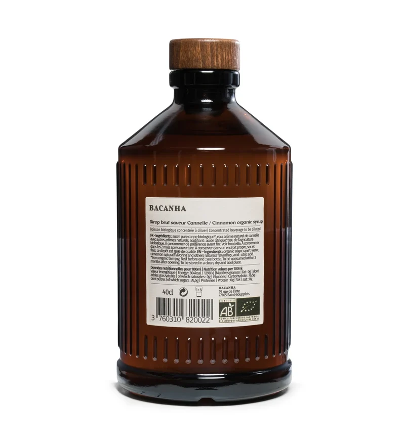 Sirop de Cannelle Brut Biologique - Bacanha