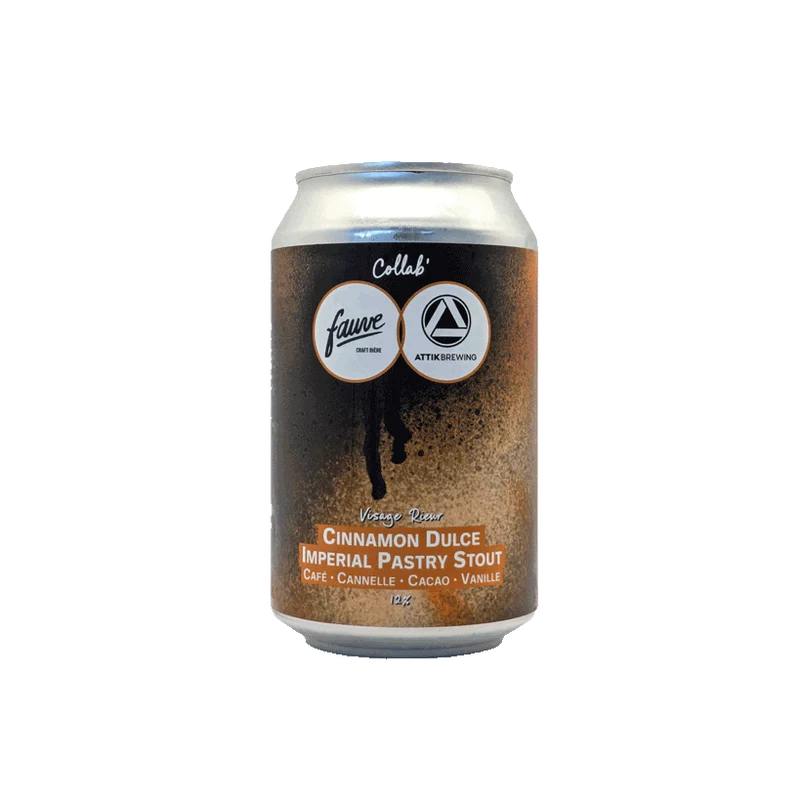 Fauve collab' Attik Brewing - Visage Rieur 33cl | Cinnamon Dulce Imperial Pastry Stout Café, Cannelle, Cacao, Vanille