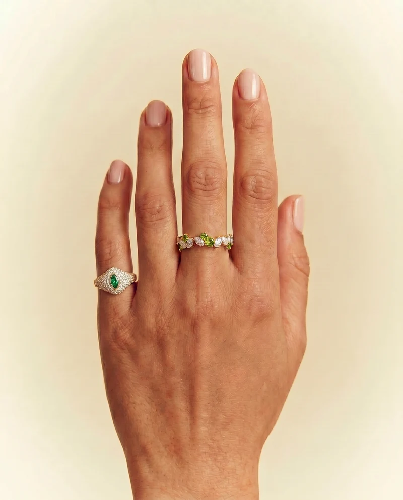 Bague - Théa verte
