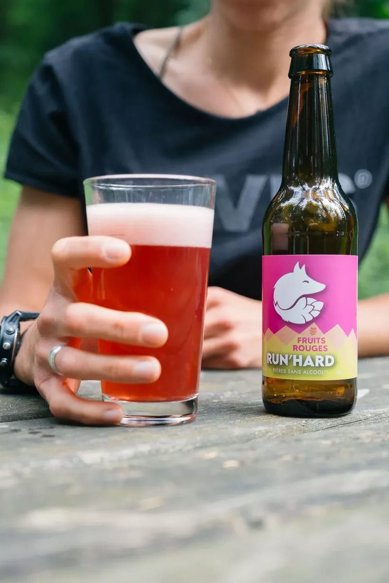 Bière fruits rouges RUN'HARD sans alcool 0,4% - 75 cl