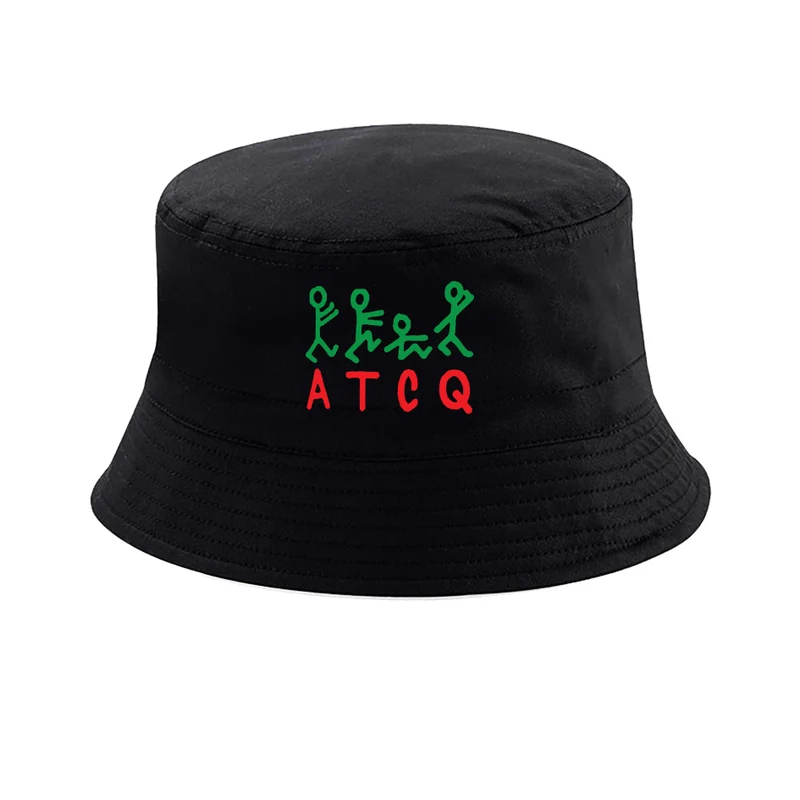 BOB bucket hat noir A T C Q vert et rouge