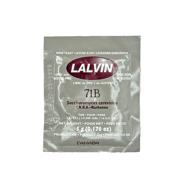 Levure de Vin - Lalvin 71B Lallemand - 5g