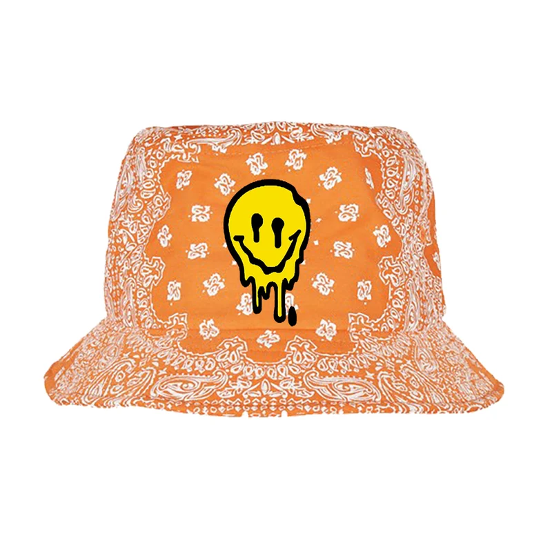 BOB bandana orange sad smile drip