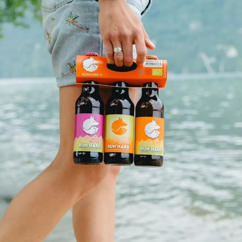 Bière IPA RUN'HARD sans alcool ni gluten 0,4% - 75 cl
