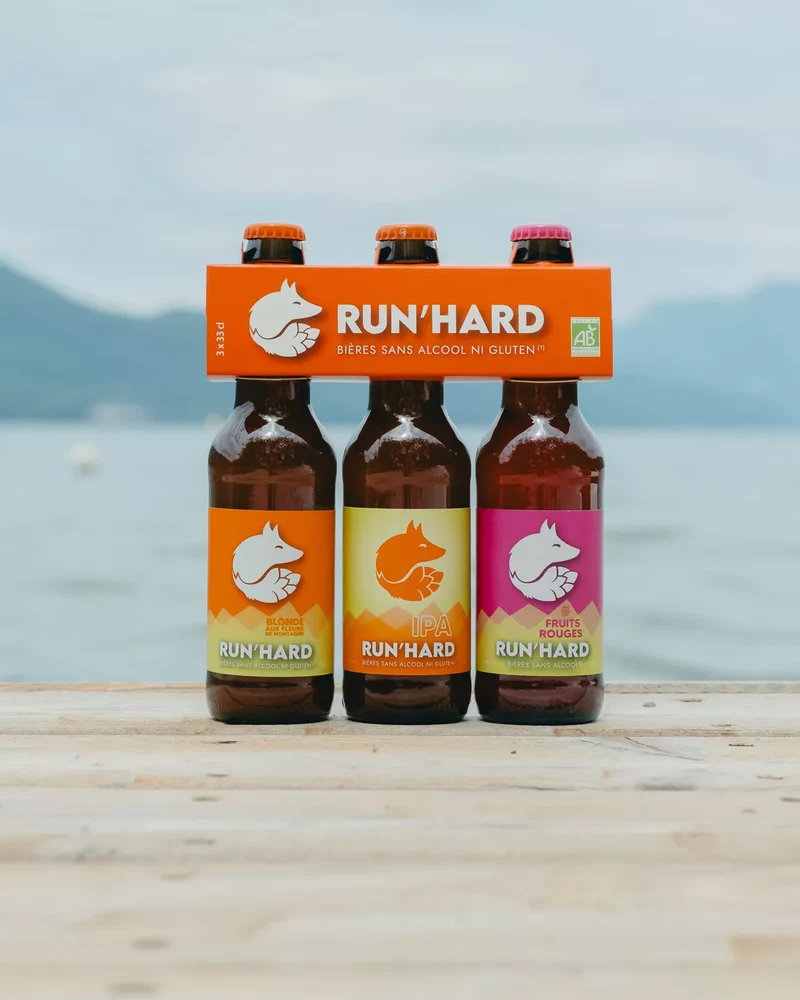 Bière IPA RUN'HARD sans alcool ni gluten 0,4% - 75 cl