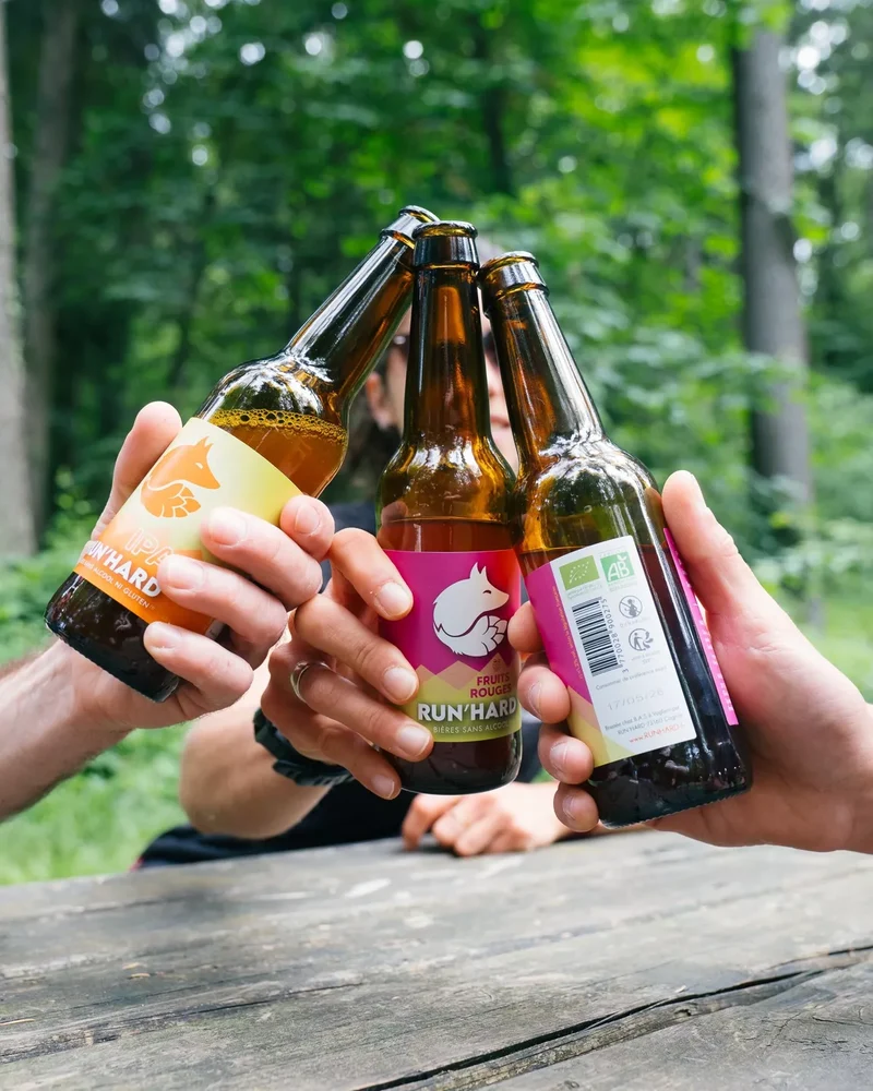Bière IPA RUN'HARD sans alcool ni gluten 0,4% - 33 cl