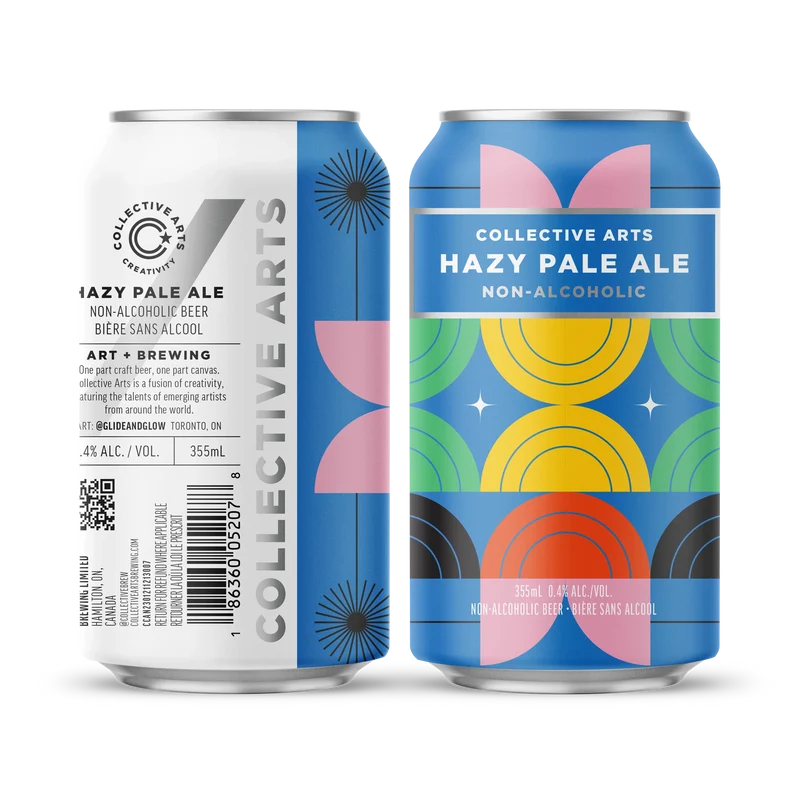 Bière Collective Arts Hazy Pale Ale sans alcool 0,4%