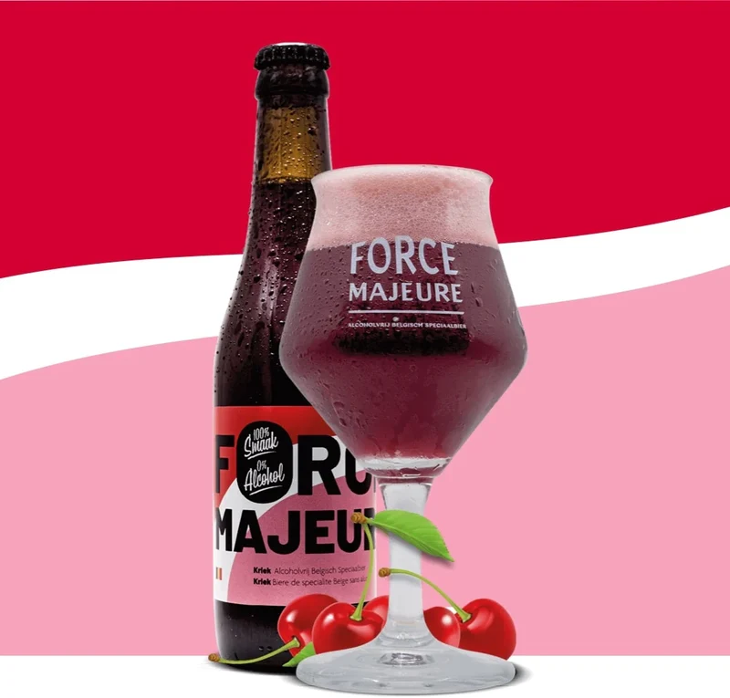 Bière Kriek Force Majeure 0,4% sans alcool