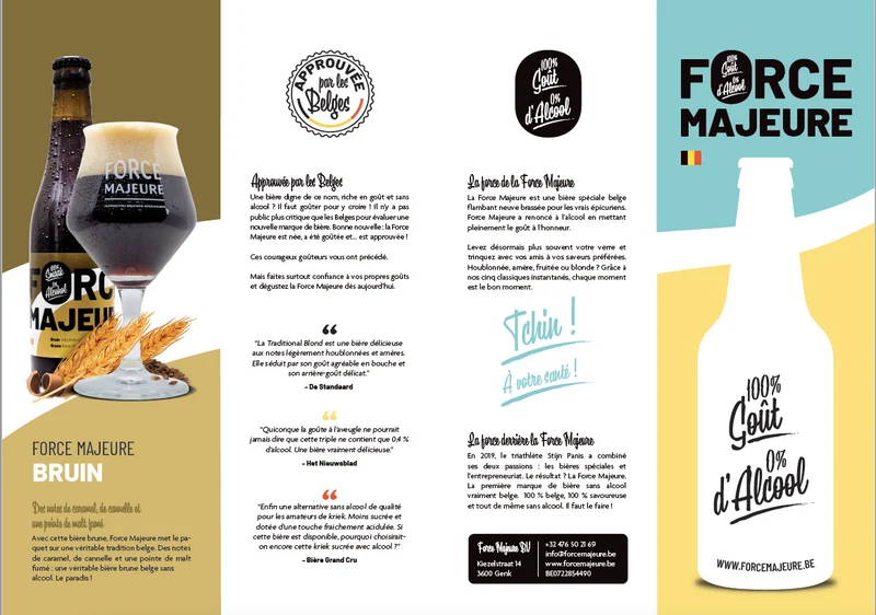 Bière blonde Force Majeure 0,5% sans alcool