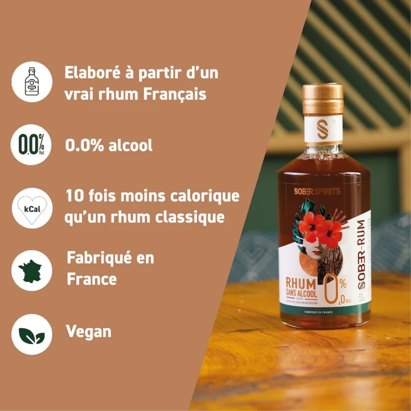 Sober Spirits R 0.0% - Alternative au Rhum