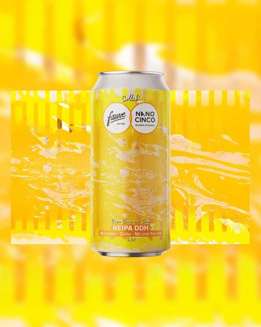 Reçu Cinq sur Cinq - NEIPA DDH Nectaron, Citra, Nelson Sauvin - Collab' Nano Cinco - 44cL