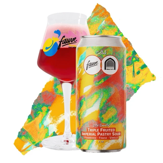 Cité Secrète - Triple Fruited Imperial Pastry Sour - Framboise, Fraise, Vanille - Collab' Vault City - 44cL