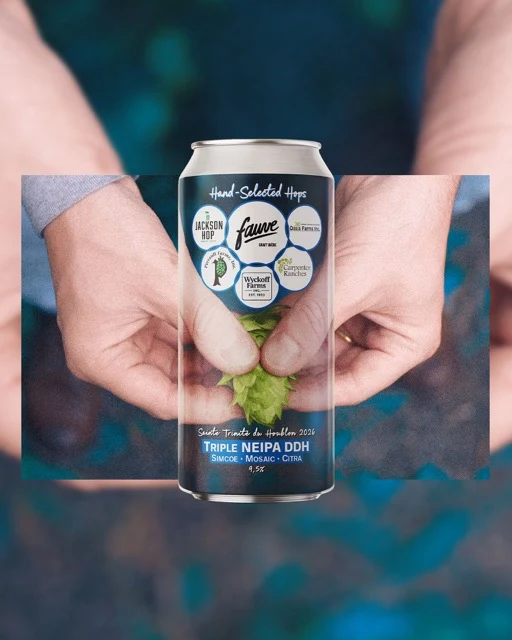 La Sainte Trinité du Houblon 2026 - Triple NEIPA DDH - Hand-Selected Single Hop Series - Simcoe, Mosaic et Citra - 44cL