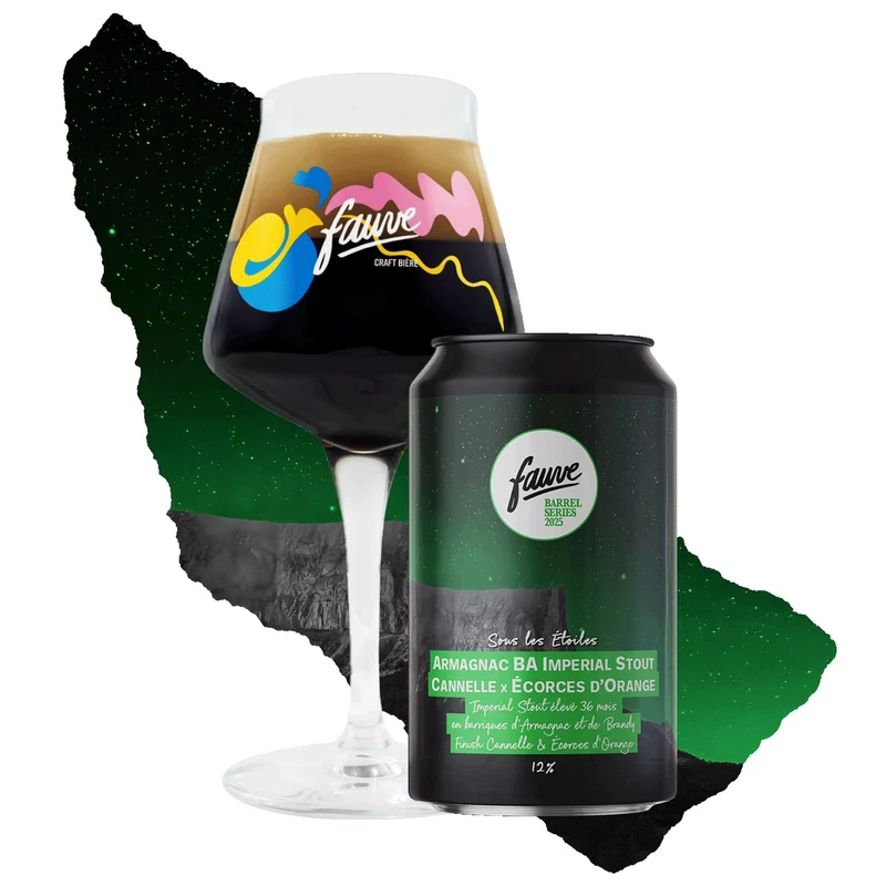 Sous les Étoiles - Armagnac BA Imperial Stout Cannelle x Écorces d'Orange - 36 mois d'élevage Armagnac et Brandy - 33cL