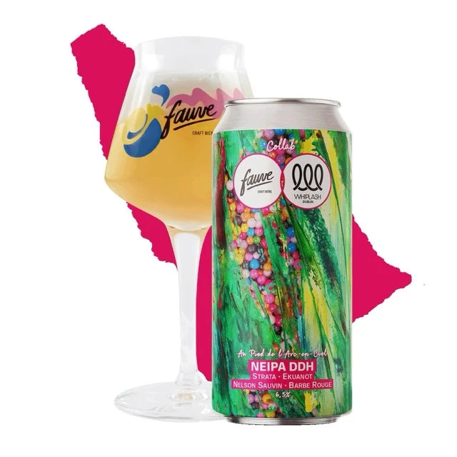 Au Pied de l'Arc-en-Ciel - NEIPA DDH Strata, Ekuanot, Nelson Sauvin, Barbe Rouge - Collab' Whiplash - 44cL