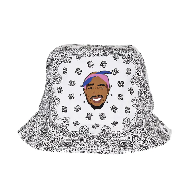 BOB bandana blanc 2 pac smiley bandana rose et bleu