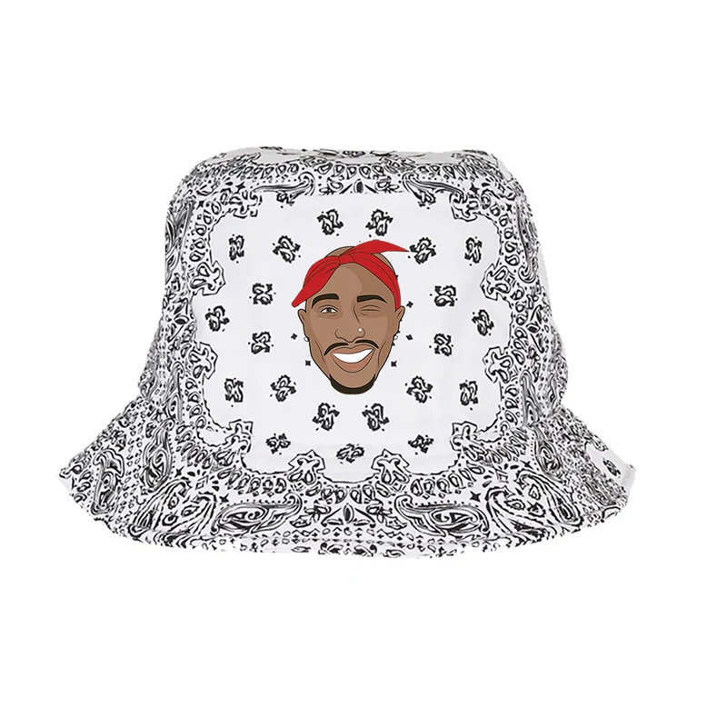 BOB bandana blanc 2 pac smiley bandana rouge