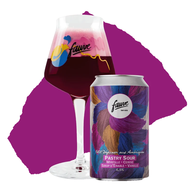 Petit Déjeuner aux Amériques - Pastry Sour Myrtille, Cerise, Sureau, Sirop D'érable, Vanille - 33cL