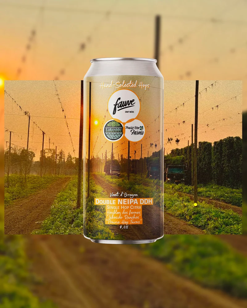 Vent d'Oregon - Double NEIPA DDH - Hand-Selected Single Hop Series - Citra - Houblon issu des fermes : Lakeside Ranches & Prairie Hop Farms - 44cL