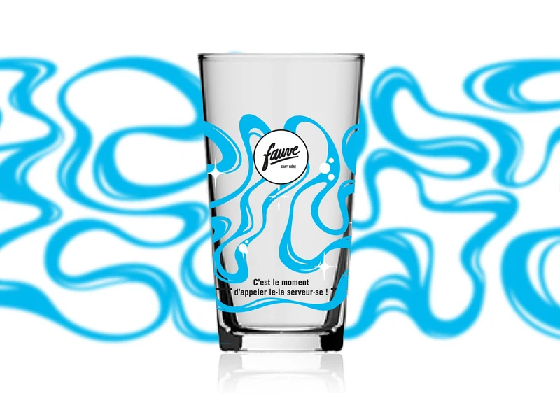 Verre Demi Conical 25cL - Version Bleue