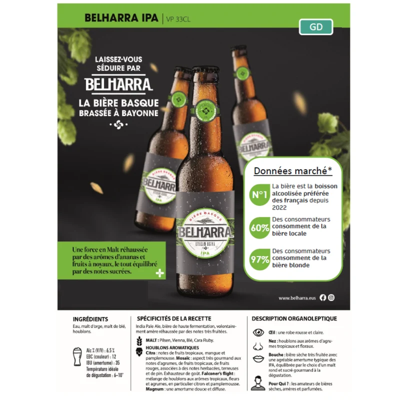 BELHARRA IPA - Carton de 6 bouteilles 75 cl