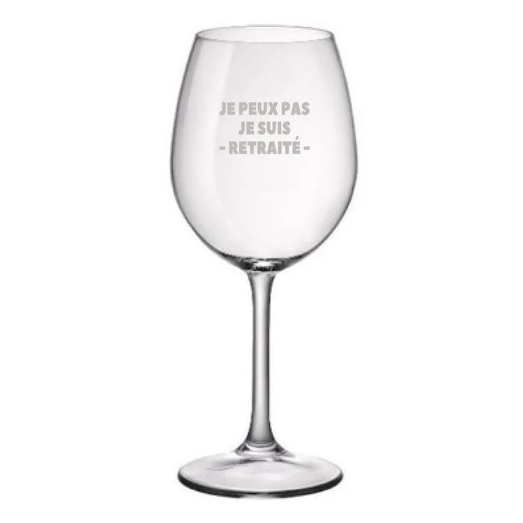 Verre à vin ballon avec votre texte ou logo gravé