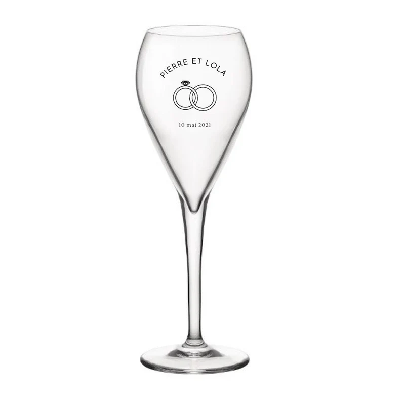 Flûte de champagne professionnelle personnalisée à mettre dans vos coffrets