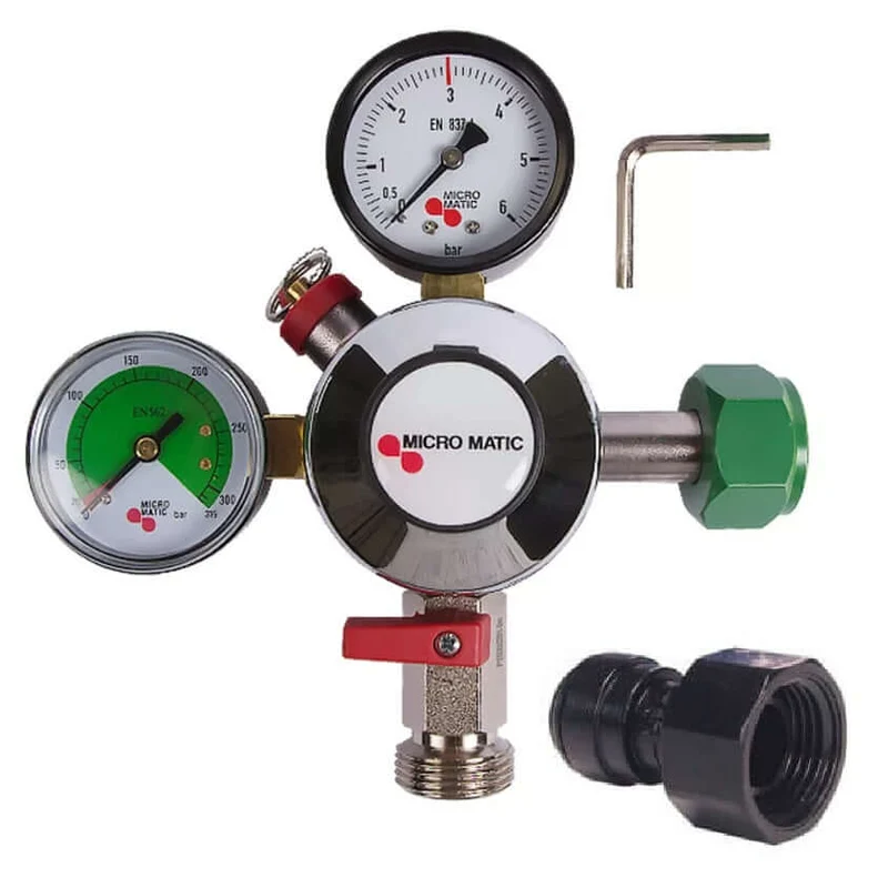 Micro Matic-John Guest N2 Druckminderer Set, 3 bar