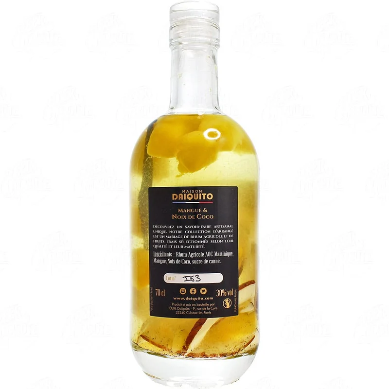 Rhum arrangé : Mangue et Noix de Coco