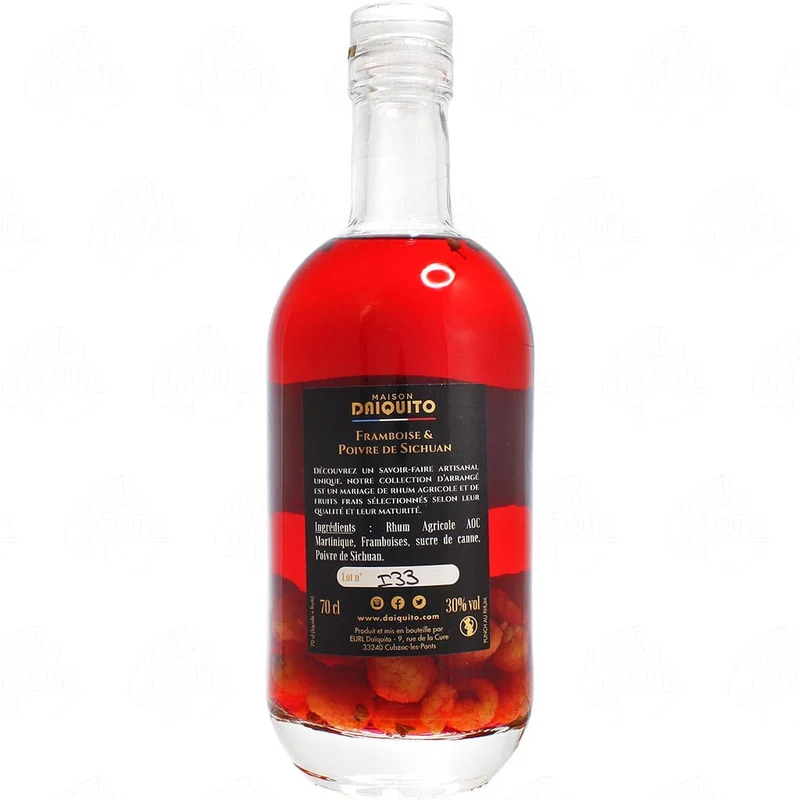 Rhum arrangé : Framboises et Poivre de Sichuan