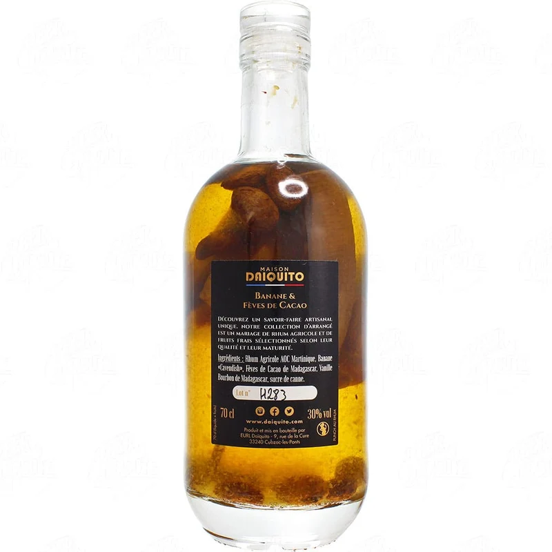 Rhum arrangé : Banane et Fève de Cacao