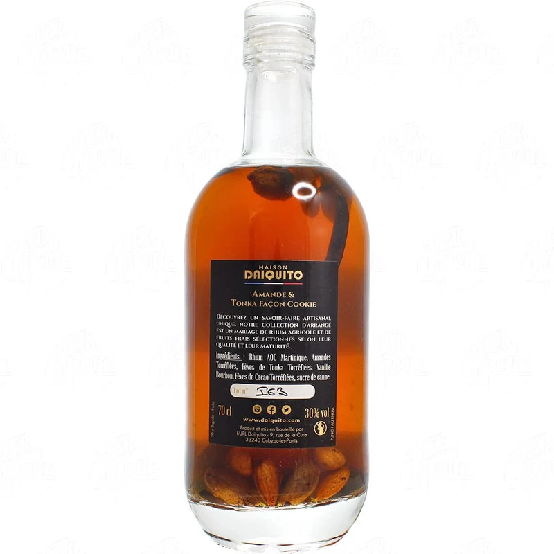 Rhum arrangé : Amande et Tonka façon cookie