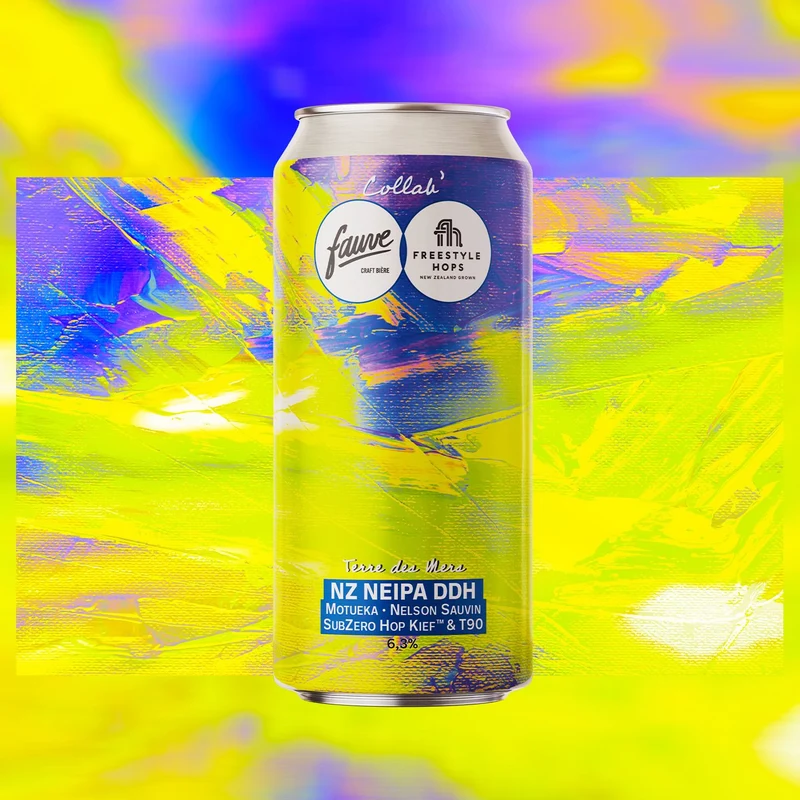Terre des Mers - NZ NEIPA DDH Motueka, Nelson Sauvin, Subzero Hop Kief™ & T90 – Collab’ Fauve X Freestyle Hops - 44cL