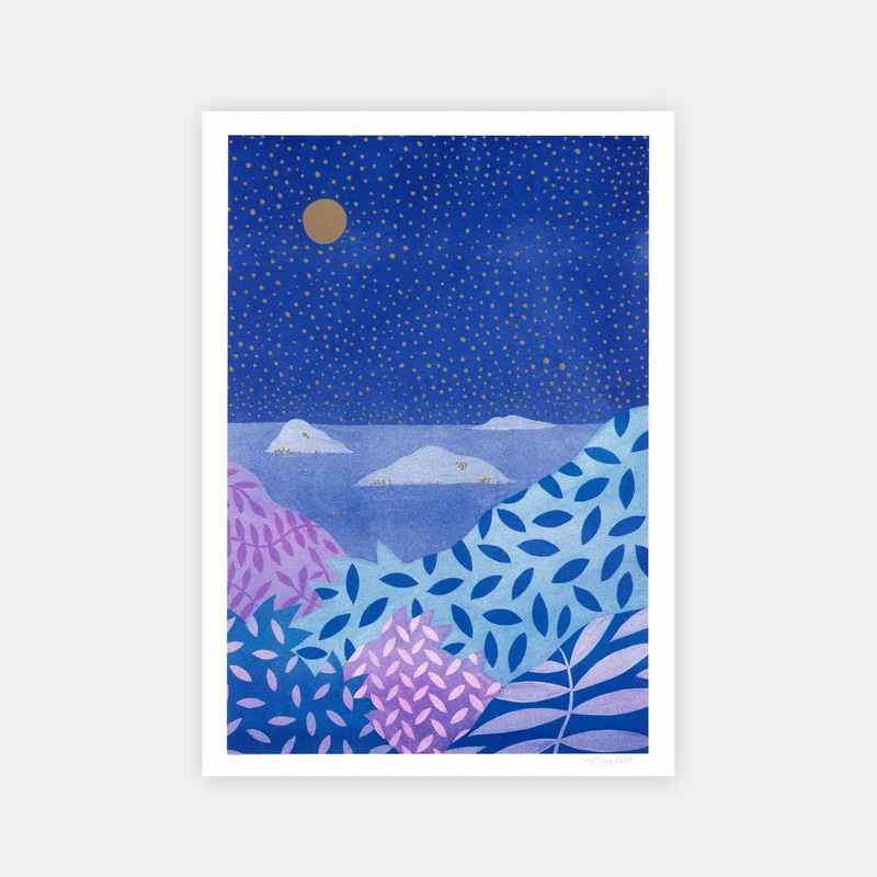 Nuit Étoilée - Risographie - Chloé Weinfeld
