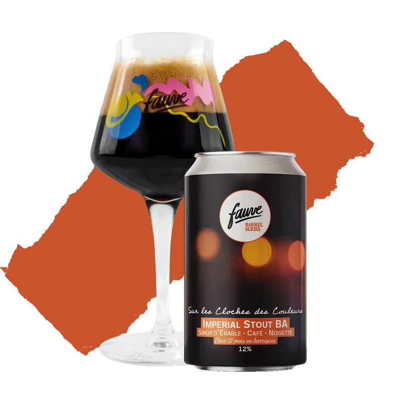 Sur les Cloches des Couleurs - Imperial Stout BA Sirop d'Érable, Café, Noisette - Élevé 12 mois en Barriques – 33cL