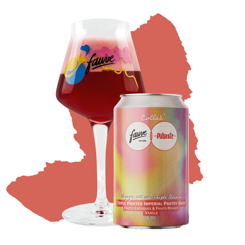 Voyager est un Triple Plaisir - Triple Fruited Imperial Pastry Gose – Fruits Exotiques & Fruits Rouges – Collab' Pühaste x Fauve - 33cL
