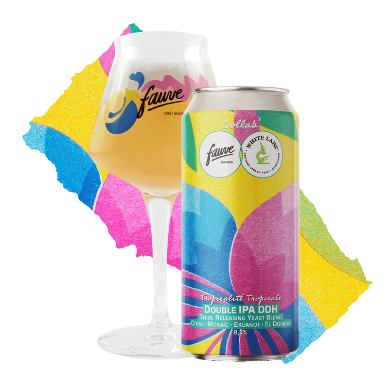 Tropicalité Tropicale - Double IPA DDH Tropicale Yeast Blend - Collab' White Labs - Citra, Mosaic, Ekuanot, El Dorado - 44cL