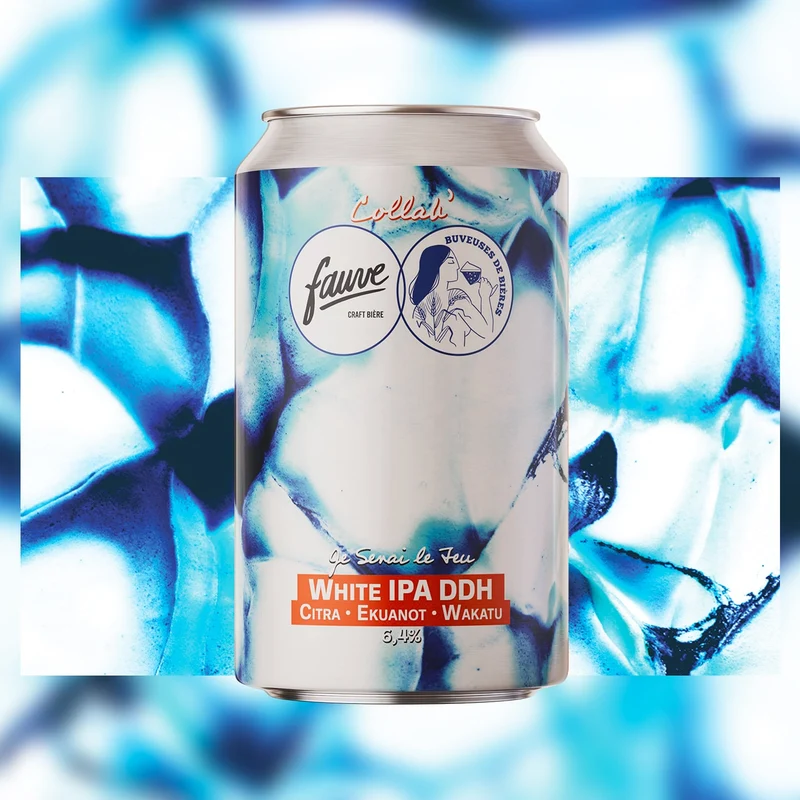 Je Serai Le Feu - White IPA DDH Citra, Ekuanot, Wakatu – Collab' "Les Buveuses de Bières" - 33cl