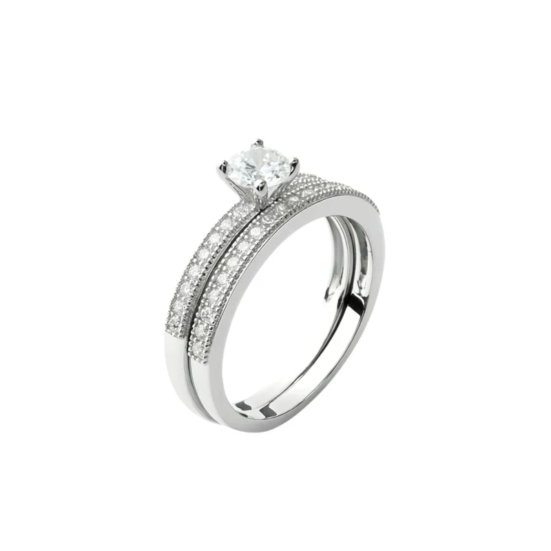 Bague argent empierrée - Ezia