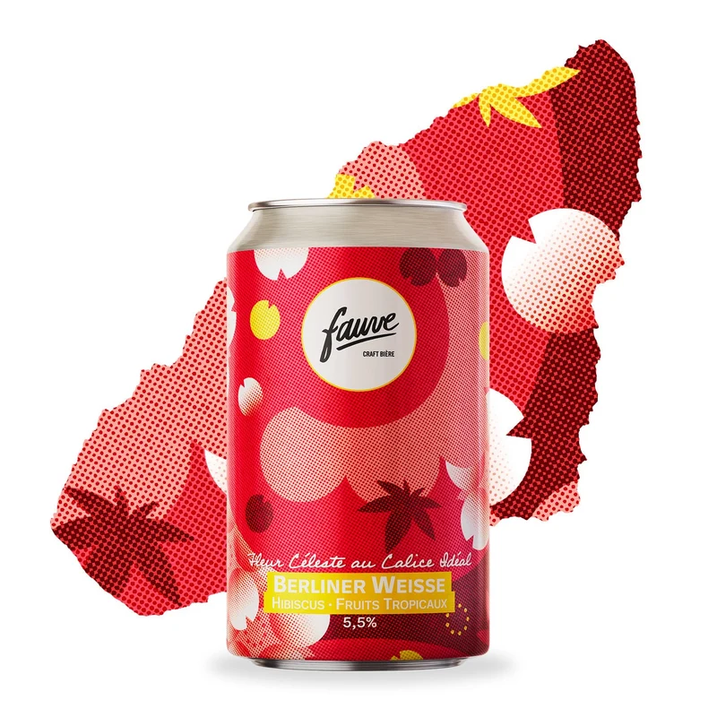 Fleur Céleste au Calice Idéal - Berliner Weisse Hibiscus Fruits Tropicaux 33cL