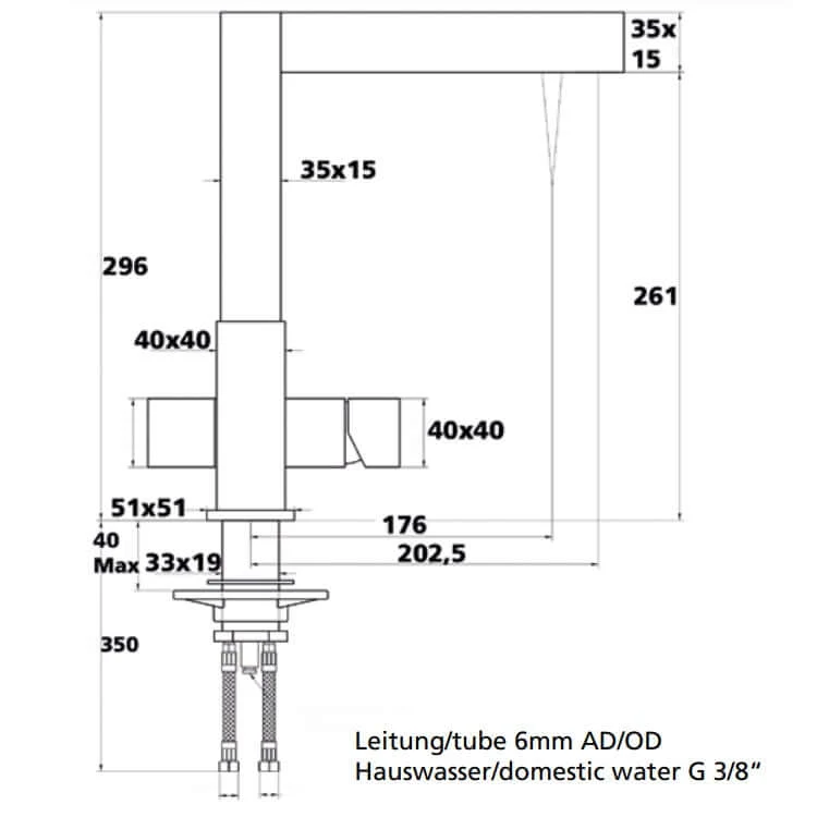 Soda Wasserhahn Poly: 3-in-1 Design-Armatur für Sodawasser